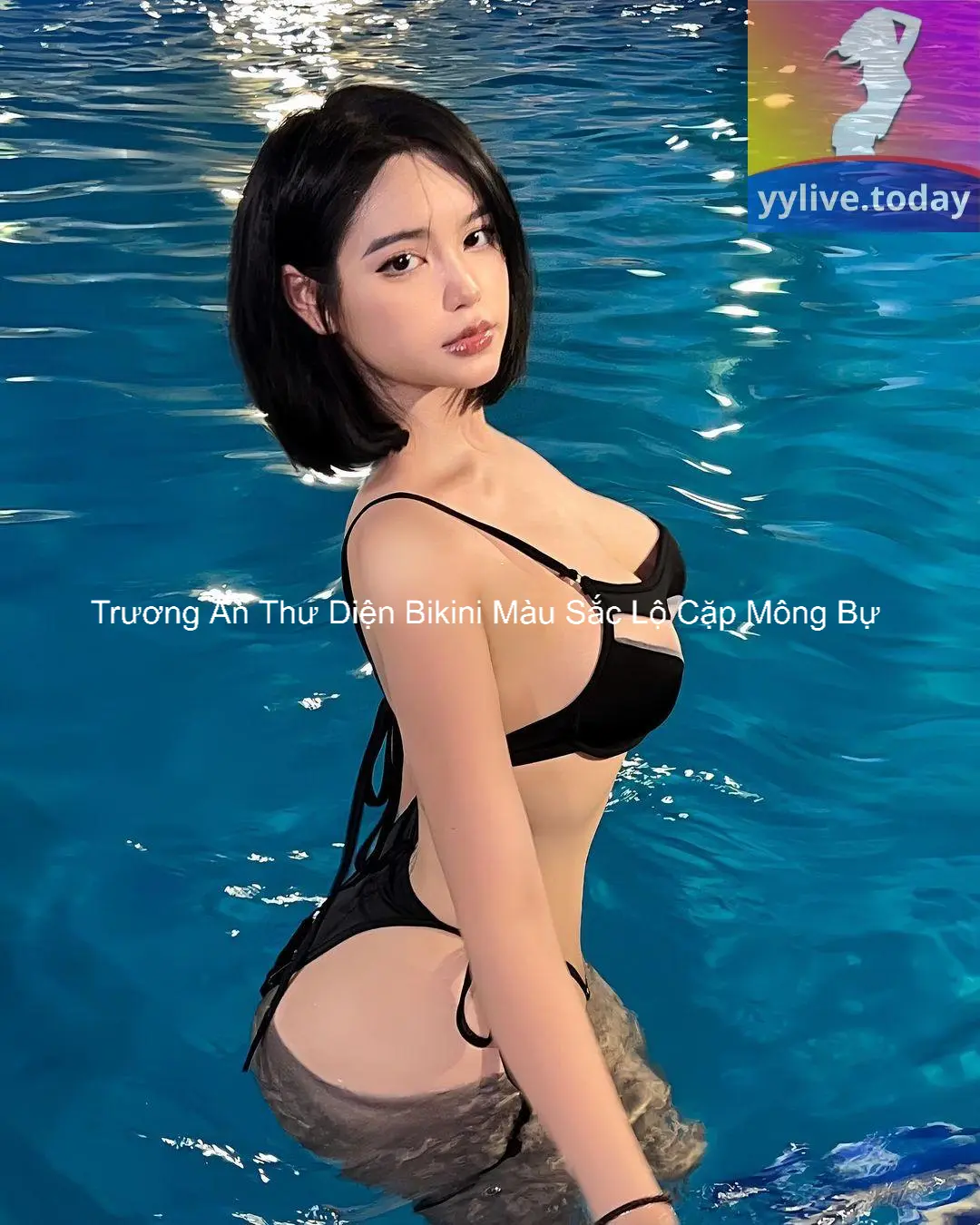 Trương An Thư Diện Bikini Màu Sắc Lộ Cặp Mông Bự 6